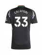 Arsenal Riccardo Calafiori #33 Venkovní Dres 2024-25 Krátký Rukáv